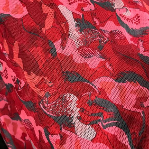 Maaji Swim Cover Up Coreset Mesh Mini Dress With Horse Print Size Small - Picture 11 of 11